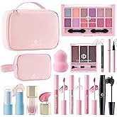 Color Nymph Makeup Sets for Women Teen Girls with 2-in-1 Travel Handbag, All In One Makeup Kits Full Kit Includes Eyeshadow Lipgloss Eyebrow Powder Highlighter Blush Mascara Eyeliner Lipliner & Puff