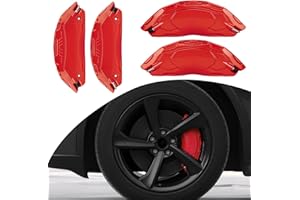 Kstars Brake Caliper Covers Set of 4 Compatible with Tesla Model Y 2025 Juniper Accessories,Aluminum Red Front and Rear Brake