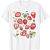 Boho Vintage Strawberry Festival Gift for Berry Fruit Lovers T-Shirt