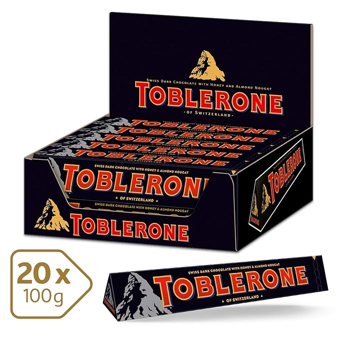 Toblerone Swiss Dark Chocolate with Honey and Almond