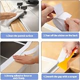HXC Bath Sealant Tape 2 Rolls 21ft Self Adhesive Anti Mould Waterproof Black view 3