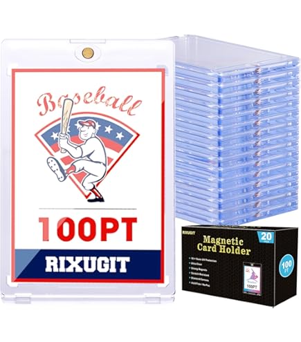 Amazon.com: 25-Pack Sleeved Magnetic Card Holders -130pt One Touch Card  Holder, with 2.63