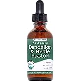 Herb Lore Organic Dandelion & Nettle Tincture - Liquid Dandelion Leaf & Stinging Nettle Leaf Extract Drops (2 fl oz)