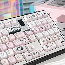 COOMICKEY MOA Profile Cute Keycaps, 134 Keys PBT