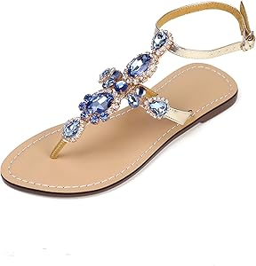 sandals with rhinestones on them