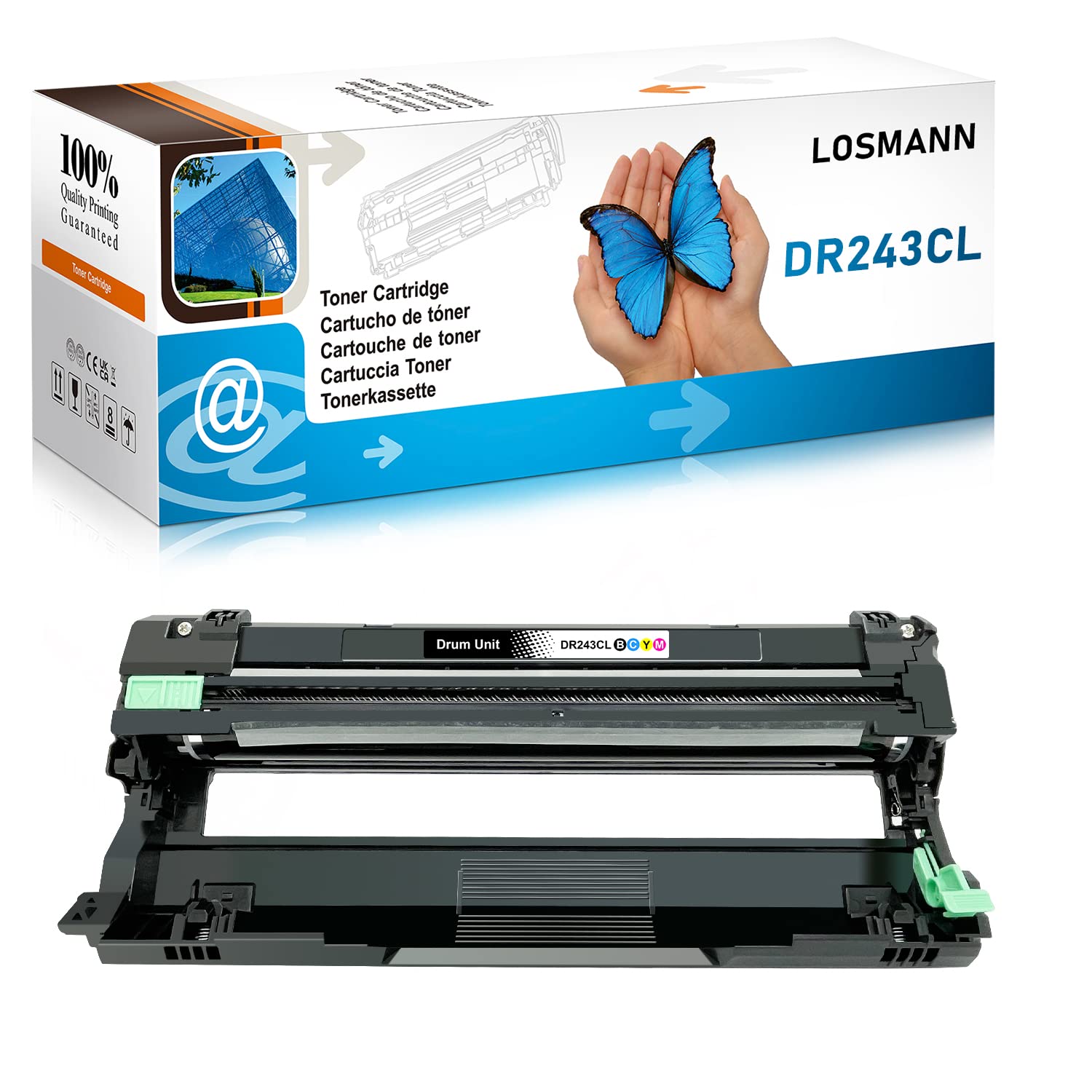 LOSMANN 1x Drum Compatible for Brother DR-243CL BK/C/M/Y for Brother MFC-L3770CDW MFC-L3750CDW HL-L3230CDW HL-L3210CW MFC-L3710CW DCP-L3550CDW MFC-L3730CDN DCP-L3510CDW HL-L3270CDW DCP-L3517CDW