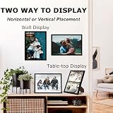 yenlk A4 Picture Frame, Wooden Black Frame with Safety Plexiglass view 4