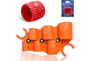 AYZSDNH Pipe Deburring Tool Kit, 1/4" to 1" Depth Gauge and 1/8" to 1-5/8" Inner/Outer Reamer Chamfer Tool, for PVC, PPR, Brass, CPVC, PE-RT, Aluminum and Sharkbite Tubing, Easy Prep for Smooth Edges