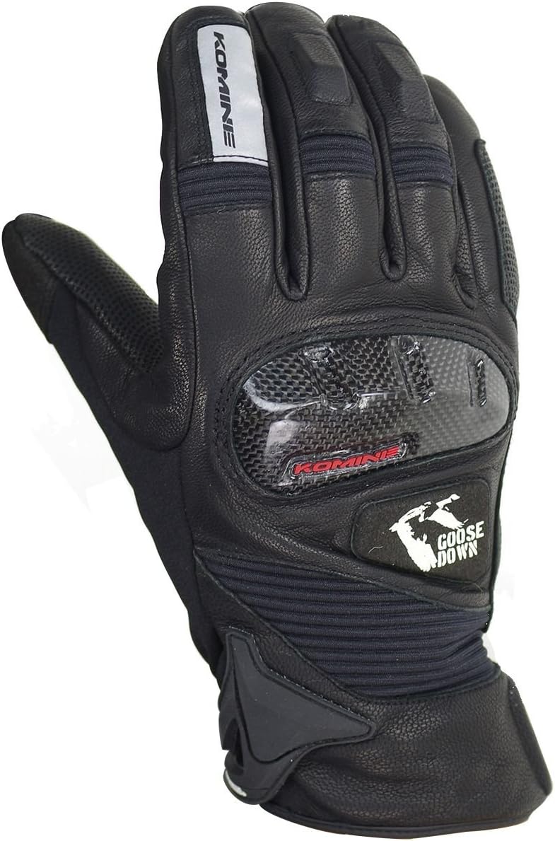 Komine GK-796 protection goose-down glove Short Black S 06-796