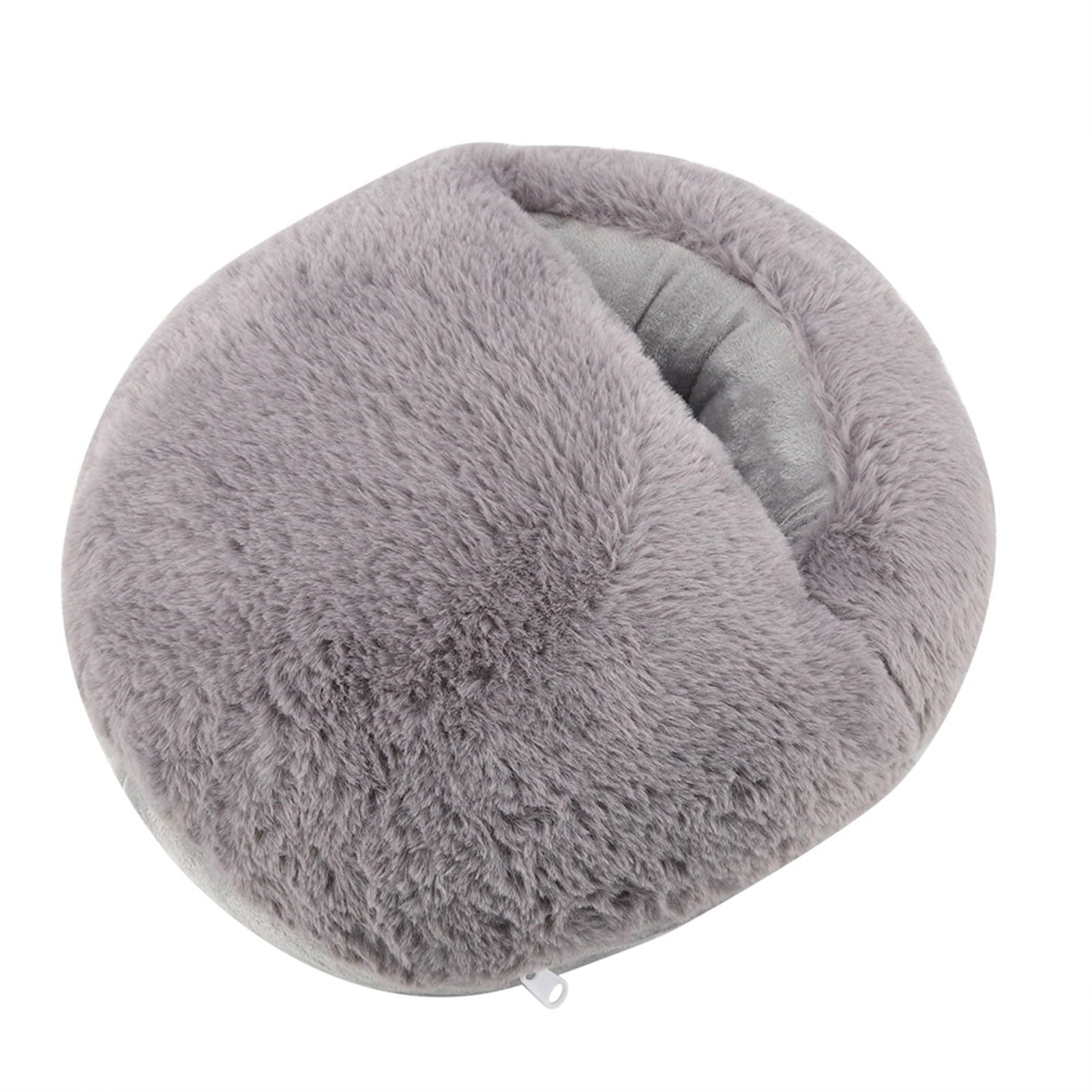 Heated Cold Weather Winter Warm Shoes USB Foot Cushion Electric Heater for Winter Office Heating Slippers (Gray)