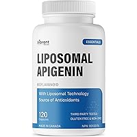 Liposomal Apigenin Supplement 98% - 120 Capsules, 14x Higher Absorption Rate, Powerful Bioflavonoid & Antioxidant Found in Ch