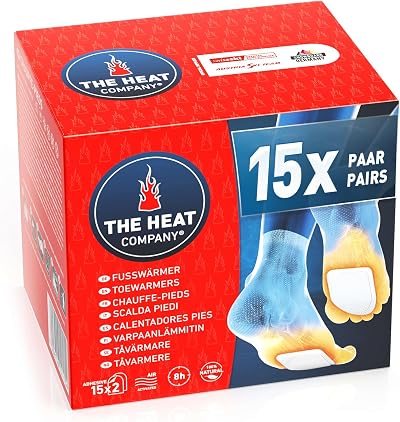 THE HEAT COMPANY Toewarmers Extra Warm 15 Pairs Adhesive Foot Warmers 8 Hours