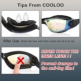 COOLOO Swimming Goggles 2 Pack Anti-Fog UV Protection No Leaks Adults Kids 8+ view 5