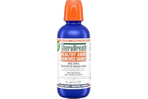 Therabreath Healthy Gums oral Rinse - Clean Mint | zinc & Tea Tree Oil To Neutralize Bacteria & Restore Gum tissue | Certifie