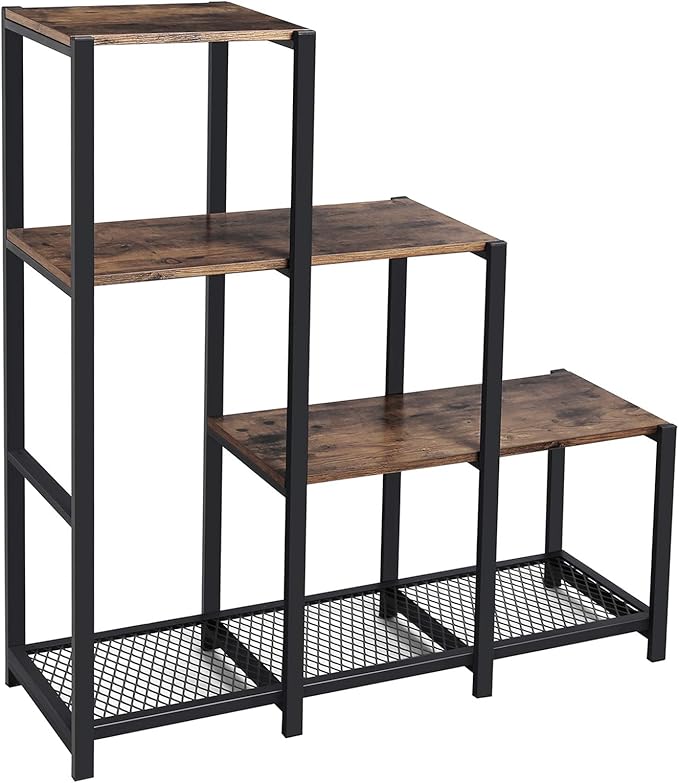 VASAGLE Industrial Bookshelf, Shelving Rack, Cube Storage Organizer