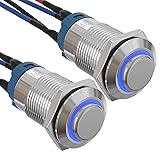 APIELE (Pcs of 2) 12mm Latching Push Button Switch