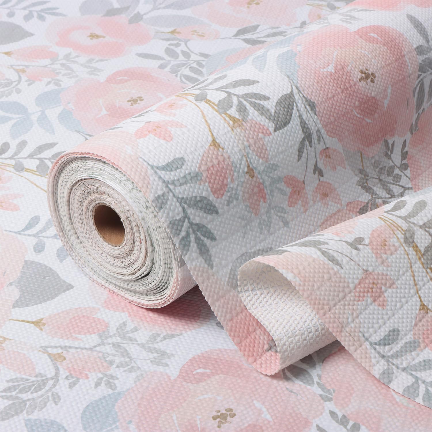 Photo 1 of Amiitay Floral Shelf and Drawer Liner for Kitchen,12IN x 20FT Non-Adhesive and Strong Non-Slip Peony Cabinet Drawer Liners for Kitchen Shelf, Waterproof Cupboard Liners,Easy to Clean