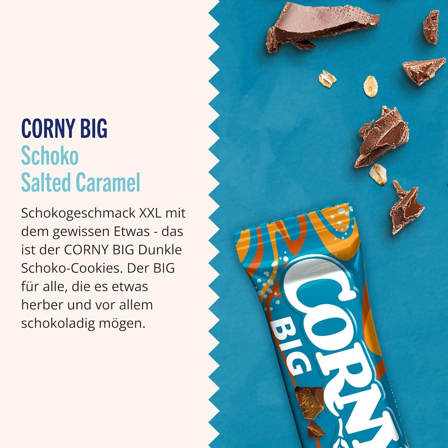 Müsliriegel Corny BIG Schoko Salted Caramel | Großer Riegel mit Schokolade und gesalzenem Karamell | Großpackung 24x40g 2
