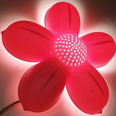 Children's Pink Flower Wall Lamp, Bulb 