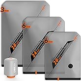 Vacbird Rechargeable Wireless Pump Travel Storage Bags Set - Portable Space Saver Bags for Travel & Home - Vacuum Compression Packing Seal for Clothes, Blankets, Seasonal Storage 15 Combo set