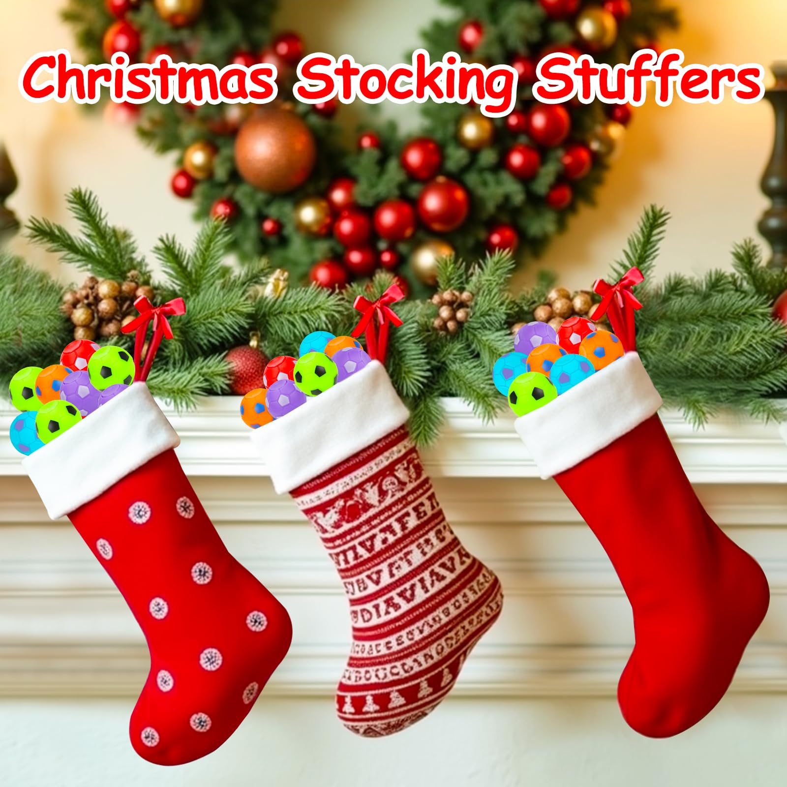 32PCS Fidget Spinner Soccer Balls Sports Birthday Party Favors Bulk for Kids 4-8 8-12 Christmas Goodie Treat Bag Stuffers Classroom Treasure Toys Carnival Prizes Pinata Fillers Mini Return Gifts