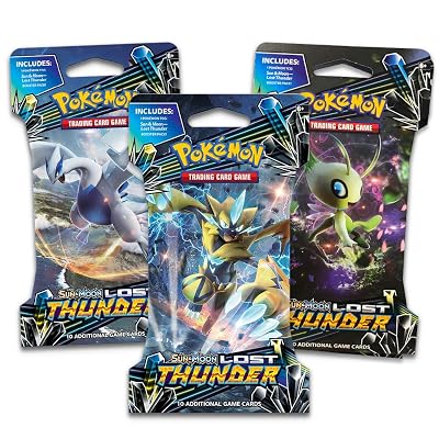 pokemon lost thunder 3 card pack S&M Booster where the fragrance of incense from ancient shrines and the sparks of high 15 Lost Thunder Mini Pack