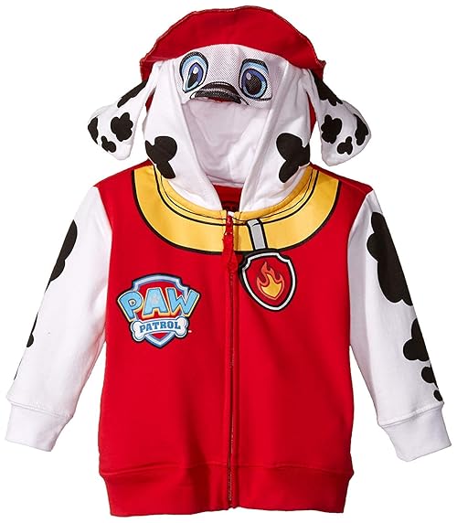 Paw Patrol Little Boys' Paw Patrol Marshall Toddler Costume Hoodie, Red, 4T