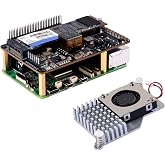 GeeekPi P33 M.2 NVME M-Key PoE+ Hat with Official Pi 5 Active Cooler for Raspberry Pi 5, Support M.2 NVMe SSDs 2230/2242/2260/2280