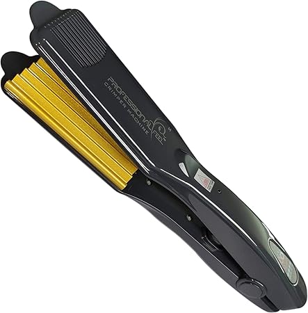 TechHark Professional Feel Neo Tress Pro Hair Crimper Without Damage for Girls (Black and Grey)