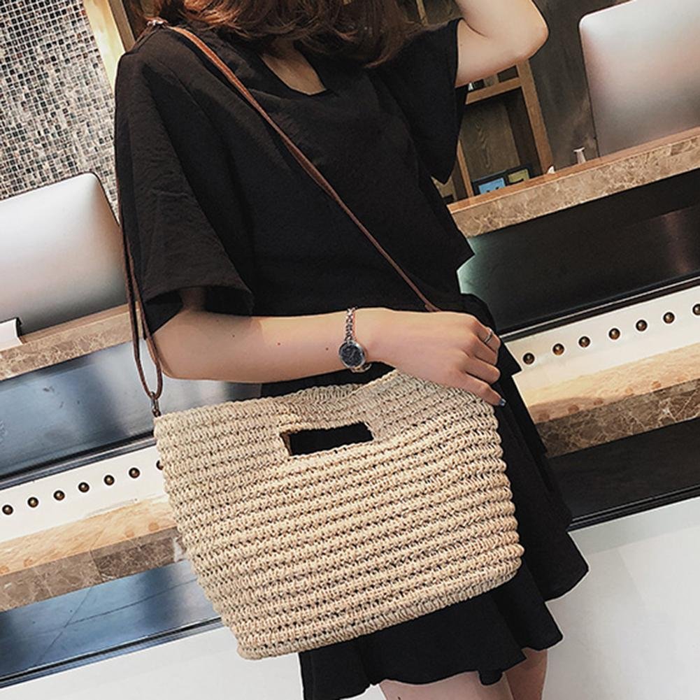 Borse Cachi UEB Borsa a Tracolla in Paglia Intrecciata Borsa a Spalla Borsa  da Spiaggia Paglia Estiva Borsa Crossbody Borsetta da Donna  urban-earth.co.uk