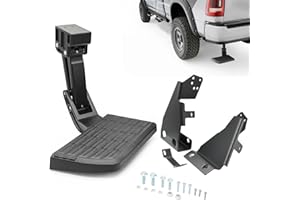 75328-01A Truck Rear Bed Step for Ford F150 2021 2022 2023(Excludes Dual Exhaust) Truck Bed Side Step, Retractable Bumper Tai