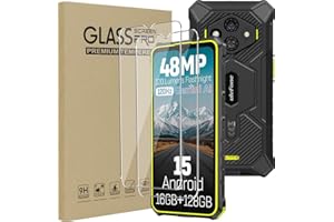 KZIOACSH 2 Pack Screen Protector for Ulefone RugKing 3 Pro, HD Clear 9H Hardness High-Sensitivity Fingerprint Support Bubble 