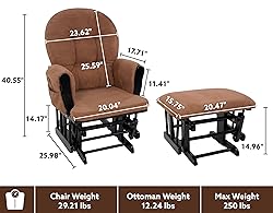 Nursery Glider & Ottoman Sets, Reclining Glider