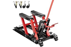 BreAro Motorcycle Jack, 1500 Lbs Hydraulic Motorcycle Lift, Long Handle Motorcycle Lift Jack with Foot Pedal, 4.7-15 Inch Heavy-Duty Steel Motorcycle Lift for Motorcycles, ATVs, Dirt Bike