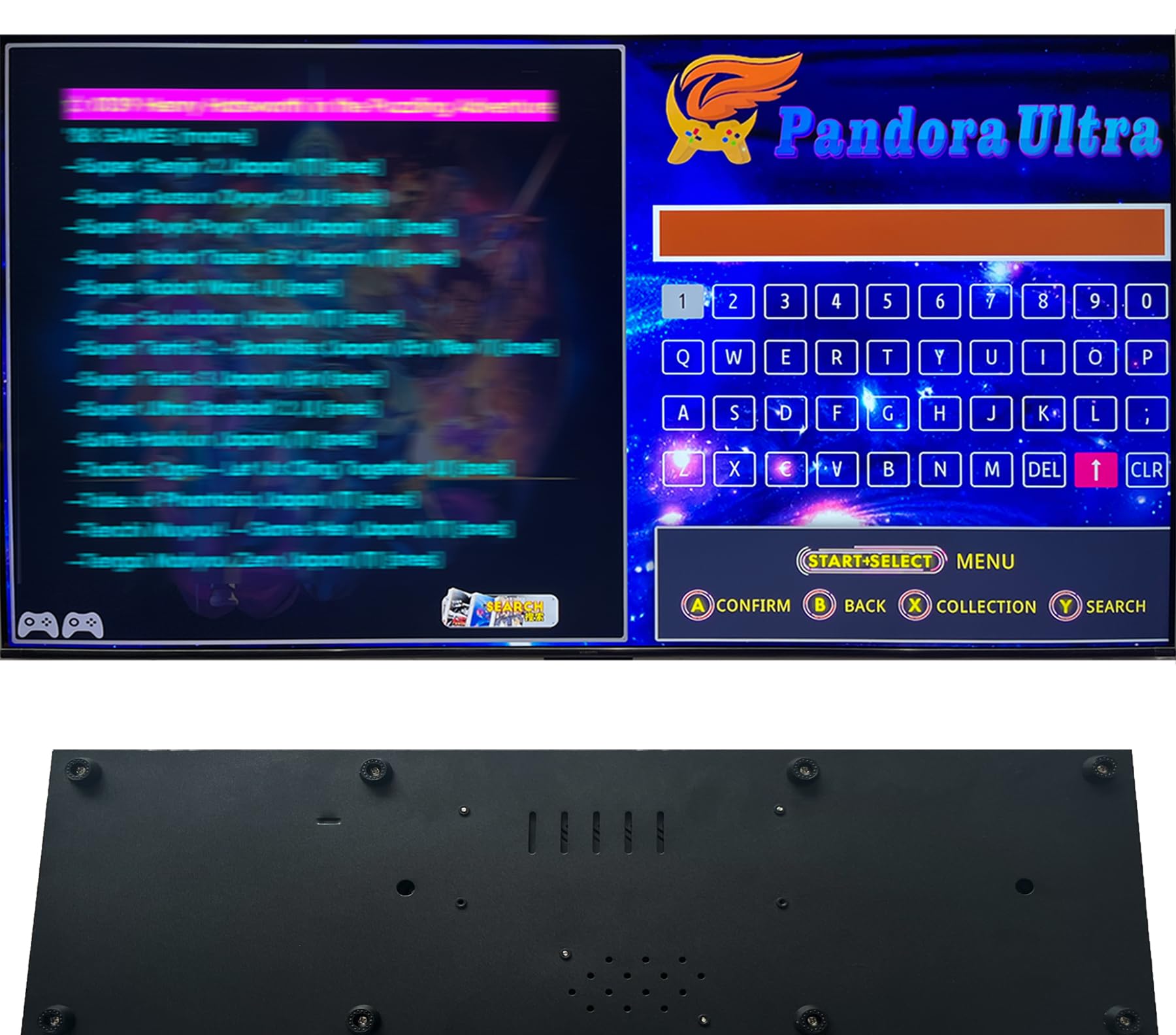 RegiisJoy 50000 in 1 Pandoras Box Ultra Arcade Game Console , Retro Game Machine for PC & Projector & 4K TV, 3D Games, Search/Save/Load/Pause Games, 1280X720,256G TF, USB-C Charging,Built-in Speaker