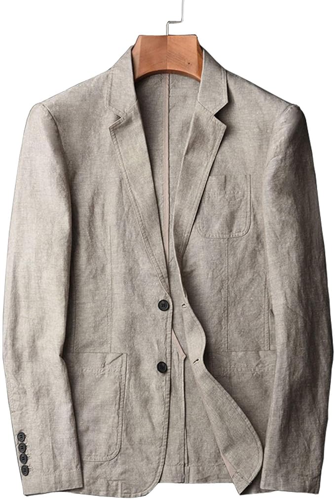 ジャケット メンズ 夏 麻 リネン 薄手 カジュアル サマー ビジネス 大きいサイズ コート ジャケット 通販 Amazon