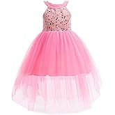 GetWish Girls Sequin Formal Dress Fancy Birthday Party Pageant Prom Toddler Sneaker Ball Gown Tulle Tutu Dress for Girls