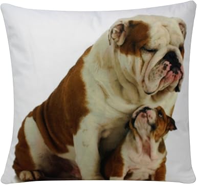 Amazon Com Mum And Baby British Bulldog Print Chenille Cotton 17