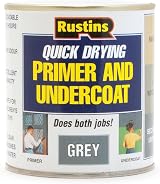 Rustins GYPU1000 Primer Undercoat Grey 1 L Interior Exterior view 3