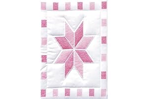 Jack Dempsey Needle Art 732315 XX Star 6-Quilt Block, 18-Inch by 18-Inch, White