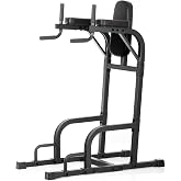 XMARK Knee Raise, Dip Stand with Push Up Station, Commercial Vertical Knee Raise, Captain's Chair, Upper Body and Core Workout Machine