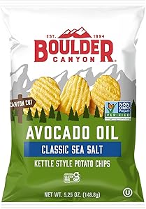 Boulder Canyon, Chips Potato Avocado Oil Sea, 5.25 Ounce