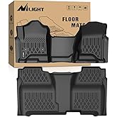 Nilight TPE Floor Mats for Chevy Silverado GMC Sierra 1500 Crew Cab 2014-2018, Chevrolet Silverado Sierra 2500HD 3500HD 2015 2016 2017 2018 2019 All Weather Custom Fit Heavy Duty Floor Liners