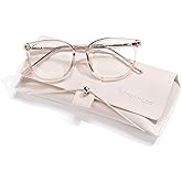 FONHCOO Blue Light Blocking Glasses Fashion Round TR90 Frame Transparent Eyewear Anti UV Computer Glasses for Women Men