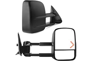 YITAMOTOR Compatible with 2003-2006 Chevy Silverado Tahoe GMC Sierra Extendable Tow Mirrors, Powered Heated with Arrow Signal Light