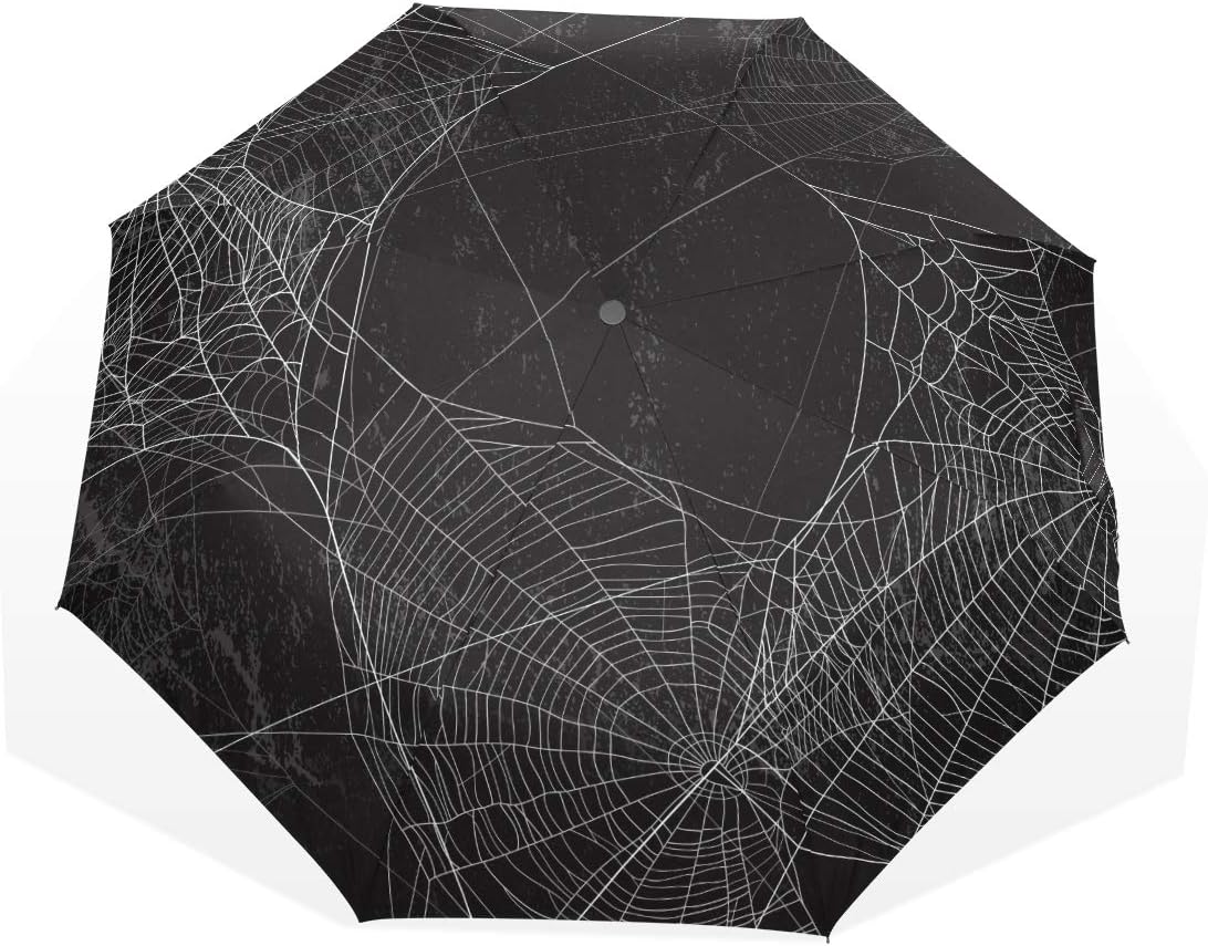 Amazon.com: Rain Umbrella Travel Spider Web Silhouette Against Black