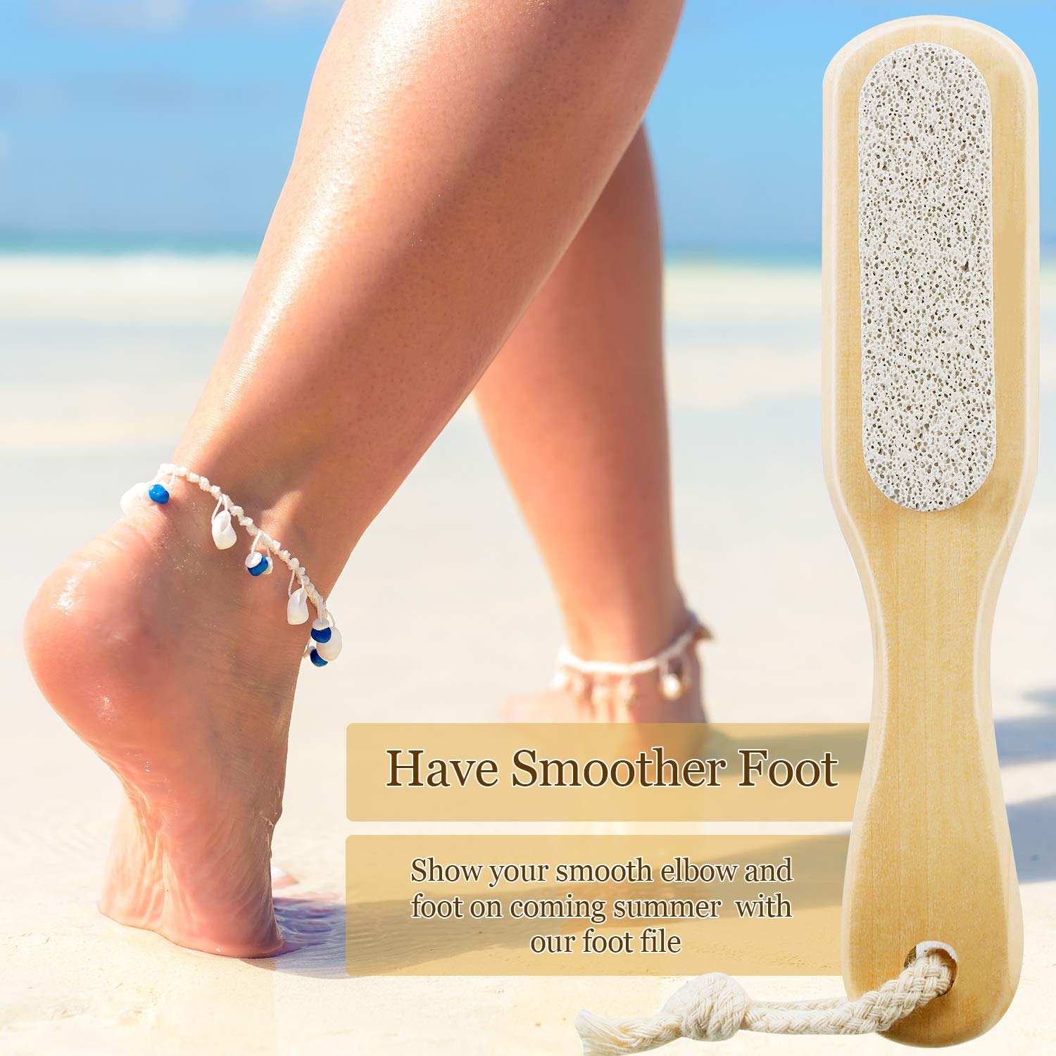 2 Pieces Foot File Callus Corn Remover Pumice Stone Brush Foot Scrubber Exfoliator Double Side with Pumice Stone and Bristle Brush Heel Scraper Foot Care Tools for Feet Dry Dead Skin: Beauty