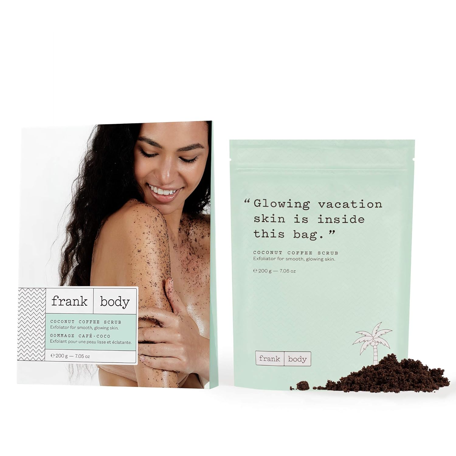 Frank Body Coconut Coffee Scrub | Natural & Cruelty Free Exfoliating Body Scrub | Hydrating Vegan Scrub For Skin Care, Stretch Marks, Acne, And Cellulite | 1ct, 200g - 7.05oz : Beauty