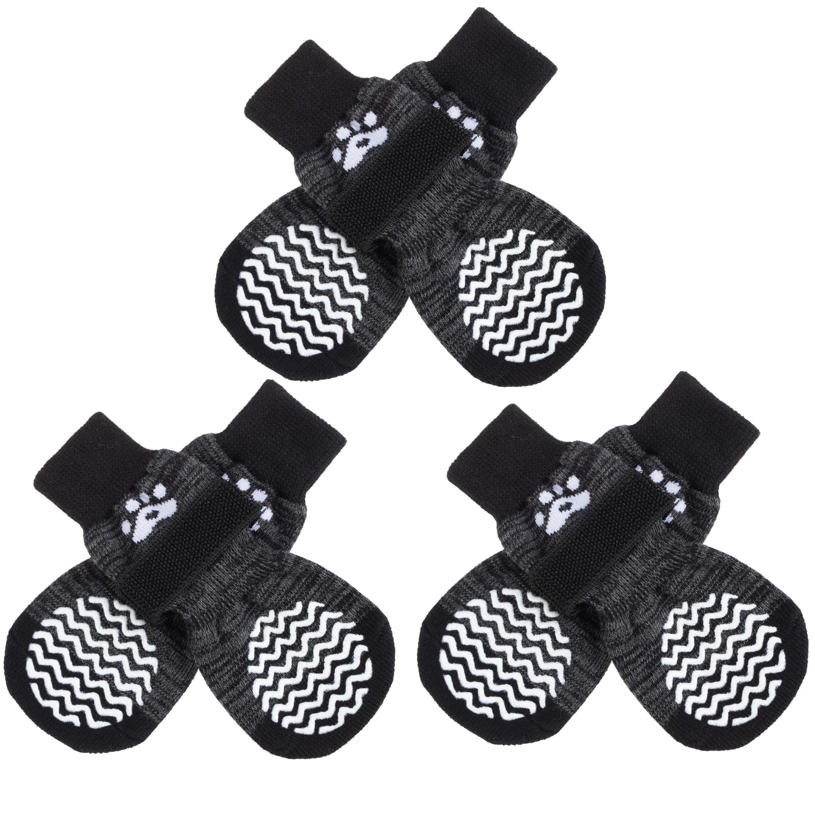 Photo 1 of PUPTECK Non-Slip Dog Socks Double Sides Grips for Hardwood Floors Prevents Licking, Dog Shoes for Hot Pavement Booties for Senior Small Medium Large Dogs