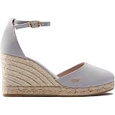 Viscata Estartit Espadrille Canvas Wedges Spain Handmade 3 &frac12;&rdquo; Heel Women's Sandals with Breathable Organic Cotton Canvas and 100% Natural Jute Midsole for all Occasions: Casual, Work, Party